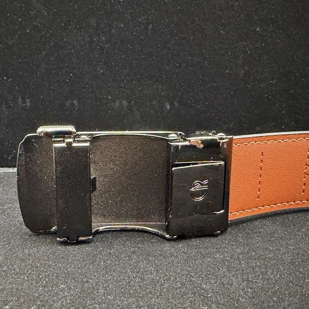 Chaoren Men Ratchet Belt Adjustable Trim To Fit Grey Carbon Fiber Buckle Golf